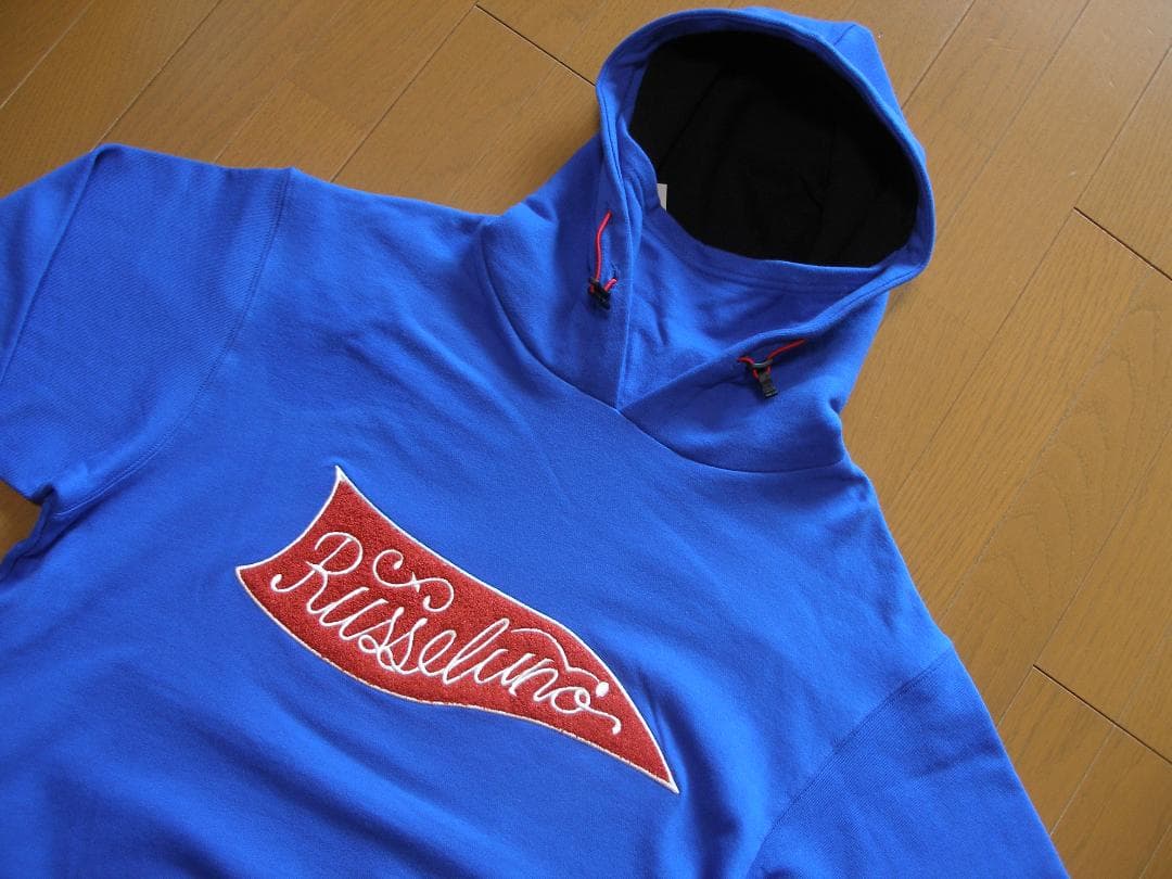 ラッセルノ FLAGロゴ MASK HOODIE メンズサイズ(5) ブルー新品