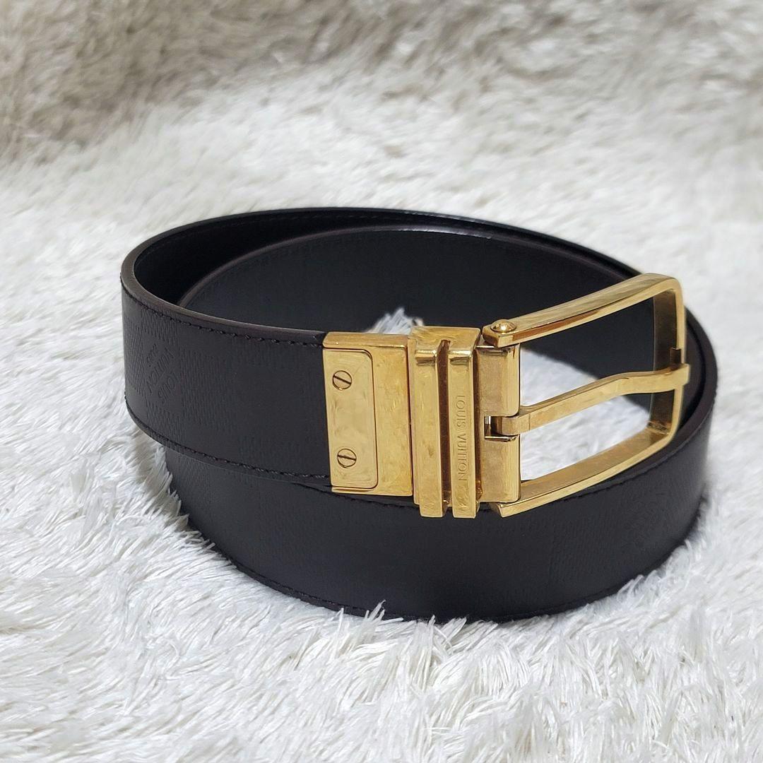 LOUIS VUITTON ヴィトン サンチュールボストン ダミエ ゴールド