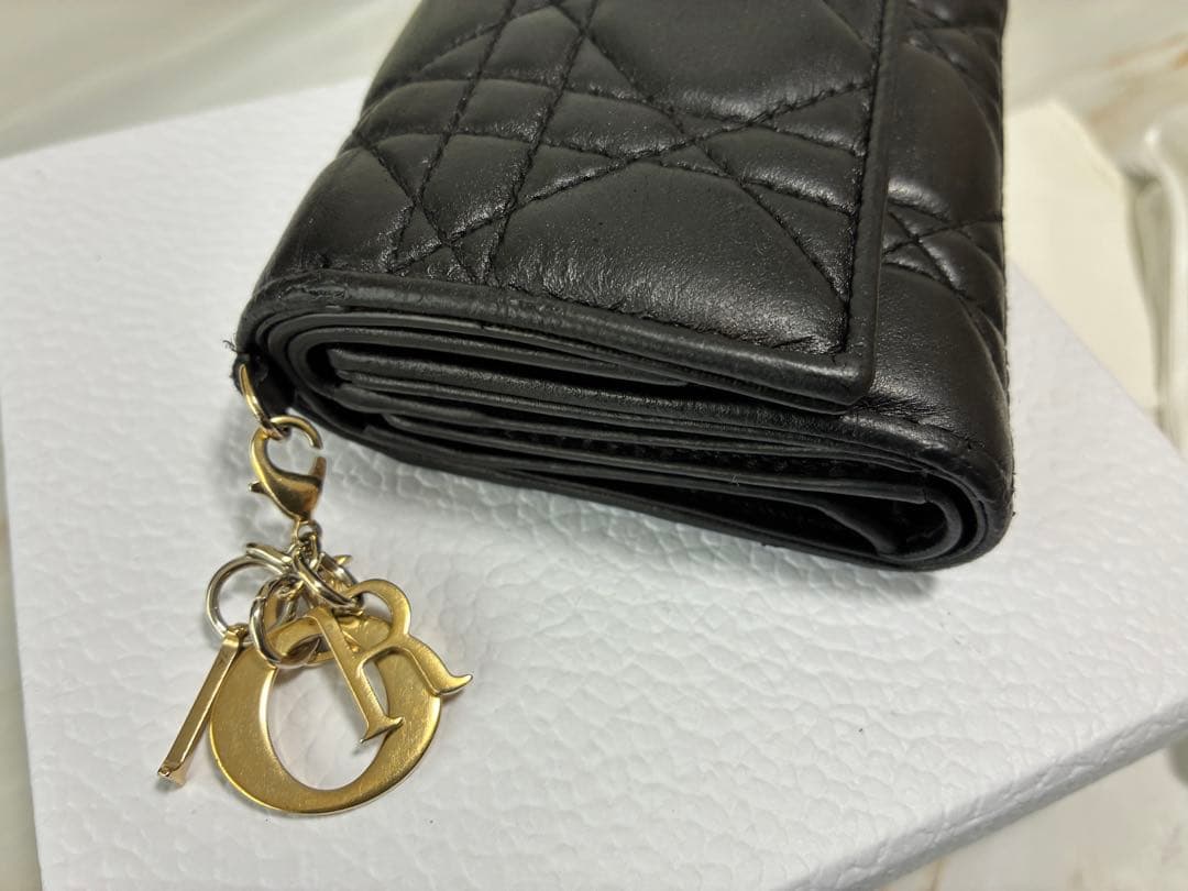 Dior ロータスウォレット ブラック 三つ折り財布