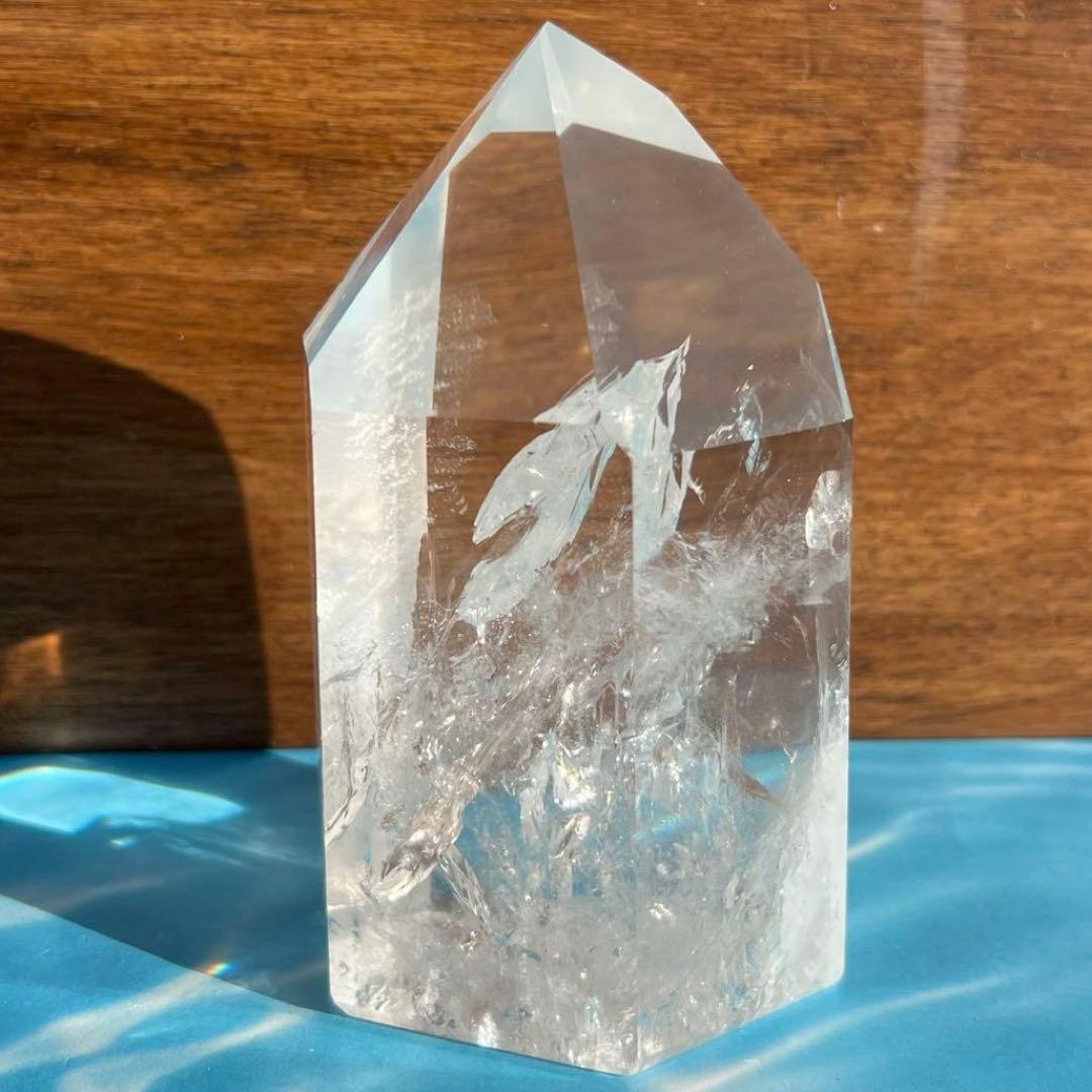 ✳️超極上 高透明度☆最高級 別格品✨レインボー 水晶 六角柱 原石 天然石