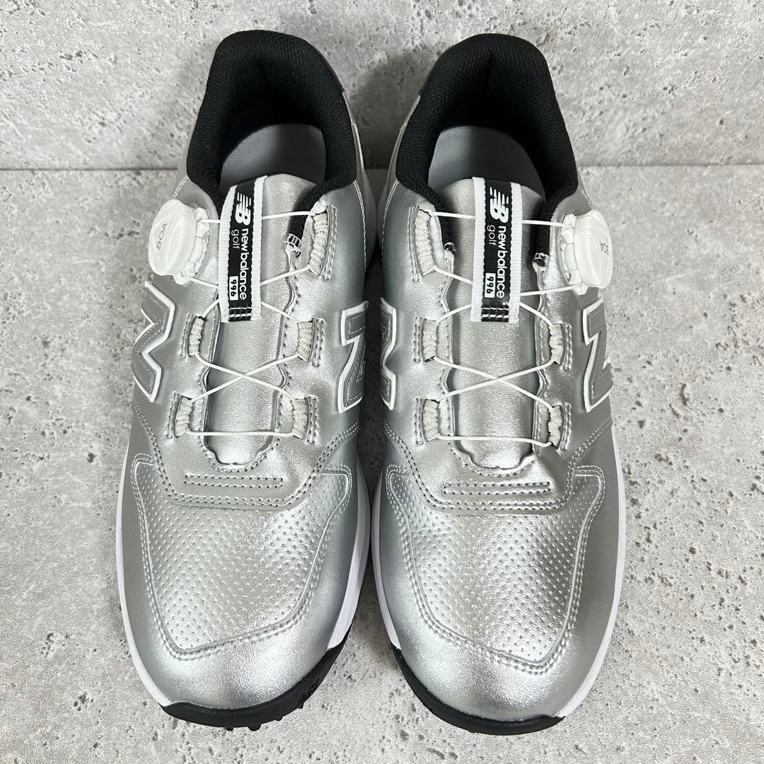 【新品】ニューバランス ゴルフ 996 レディース 24.5 シルバー ボア