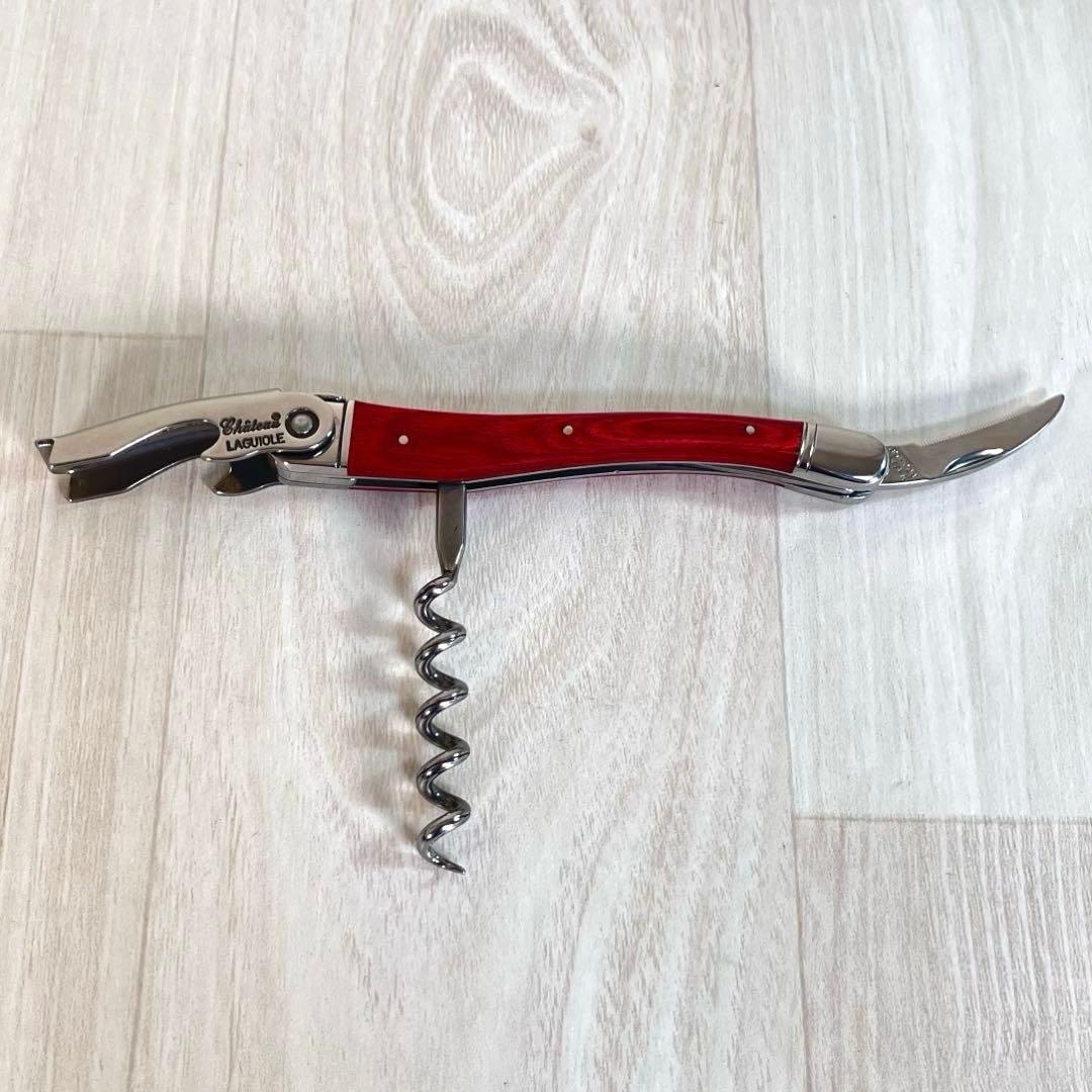 【極美品】シャトーラギオール　ソムリエナイフ　ローズウッド　レッド　赤　保証書