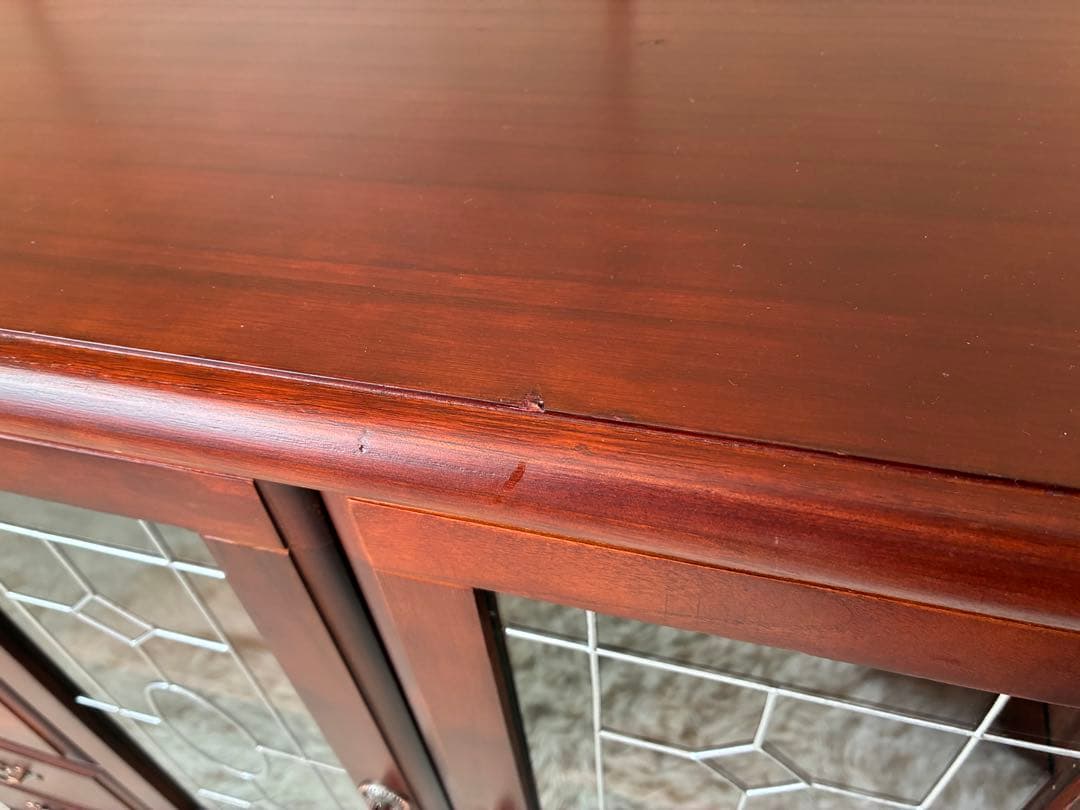 【サイドボード】木製　ステンドグラス調　キャビネット　インテリア◎