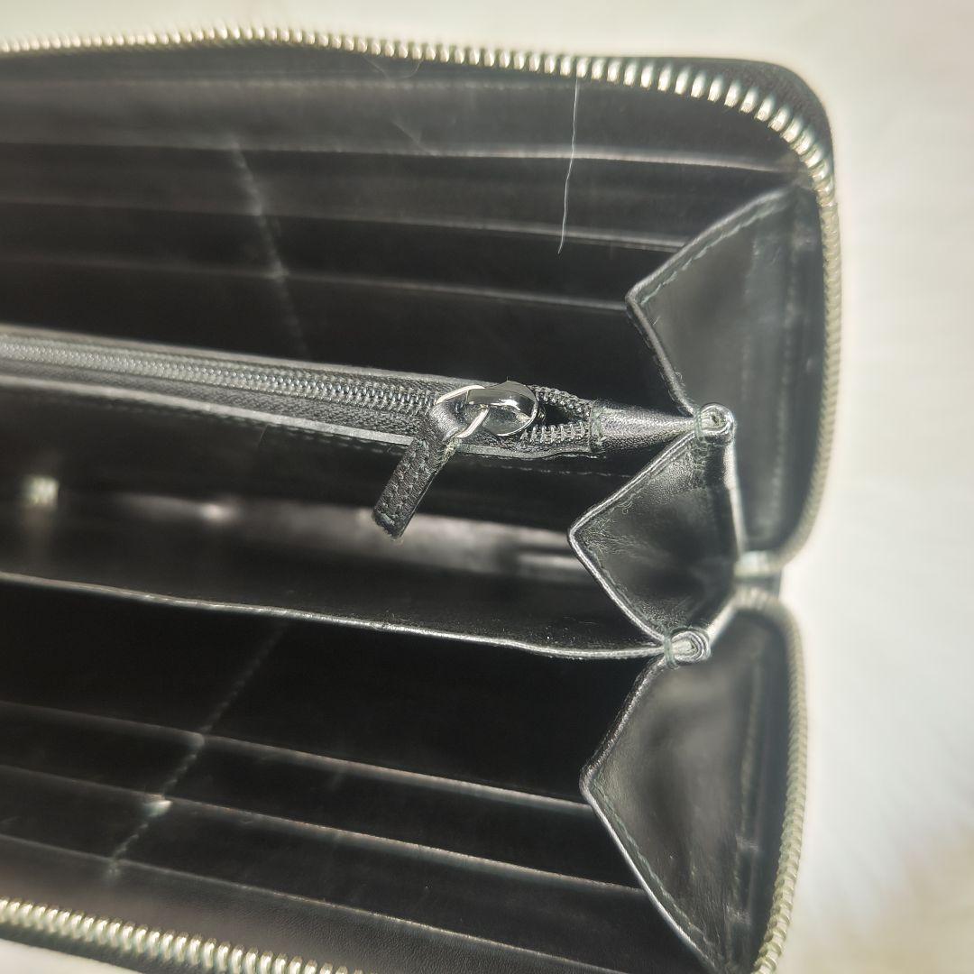 GUCCI　グッチ　ブラック　レザー　オール ラウンド　ファスナー　長財布