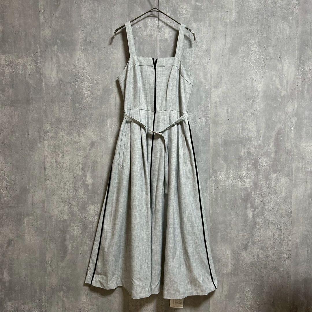 新品 Apuweiser-riche ベルト付パイピングジャンスカ ワンピース