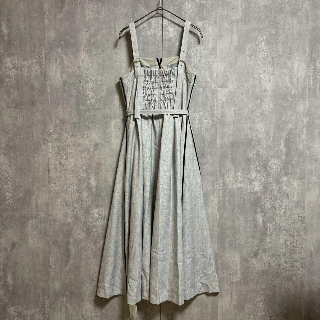 新品 Apuweiser-riche ベルト付パイピングジャンスカ ワンピース