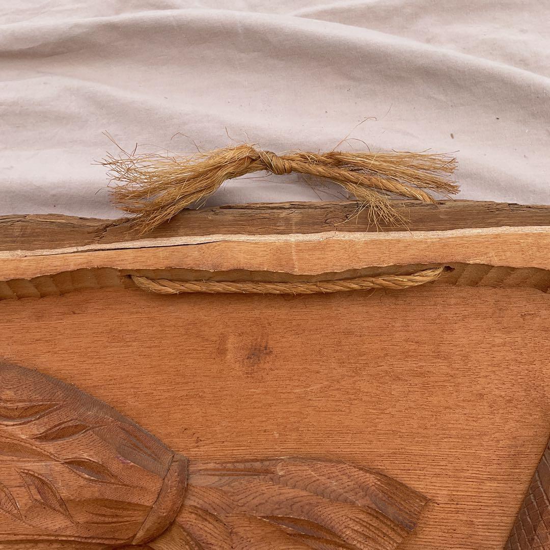 特大　アイヌ木彫り額　　(即購入可能)