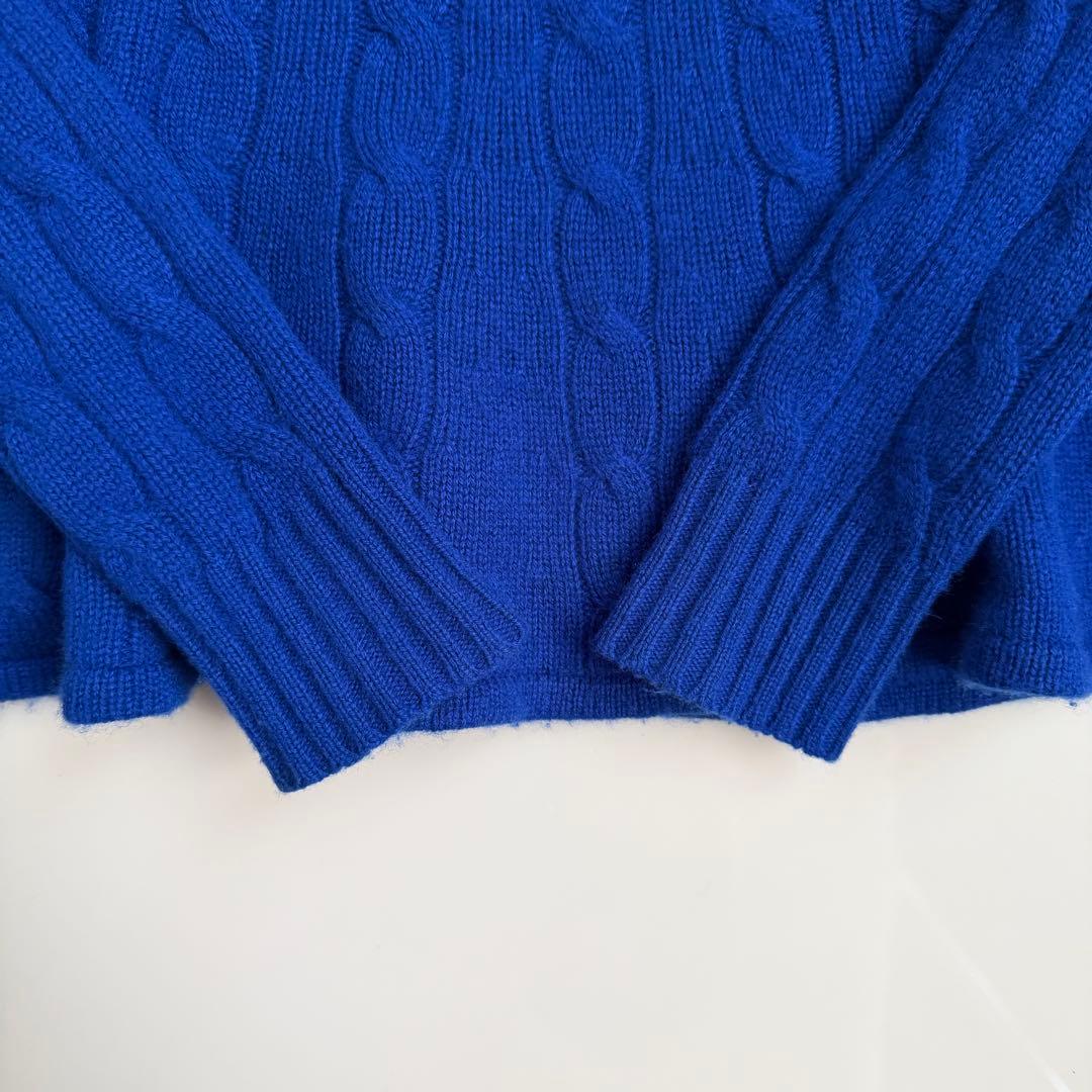 Ralph Lauren ♡ カシミヤ100% Vネック ケーブル編みニット
