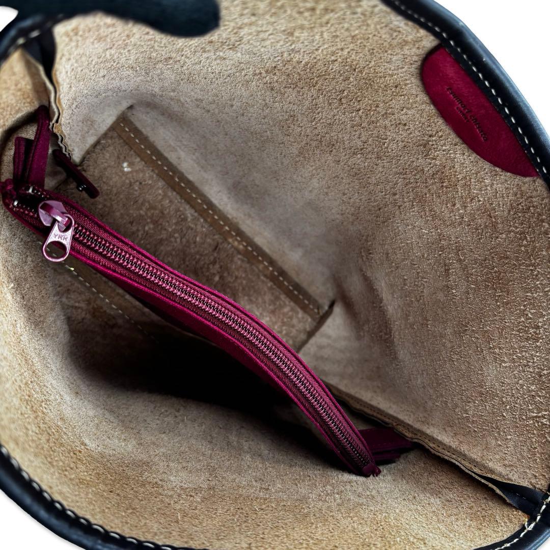 【良品】ツモリチサト　トートバッグ　オールレザー　ブラウン　手提げ　大容量