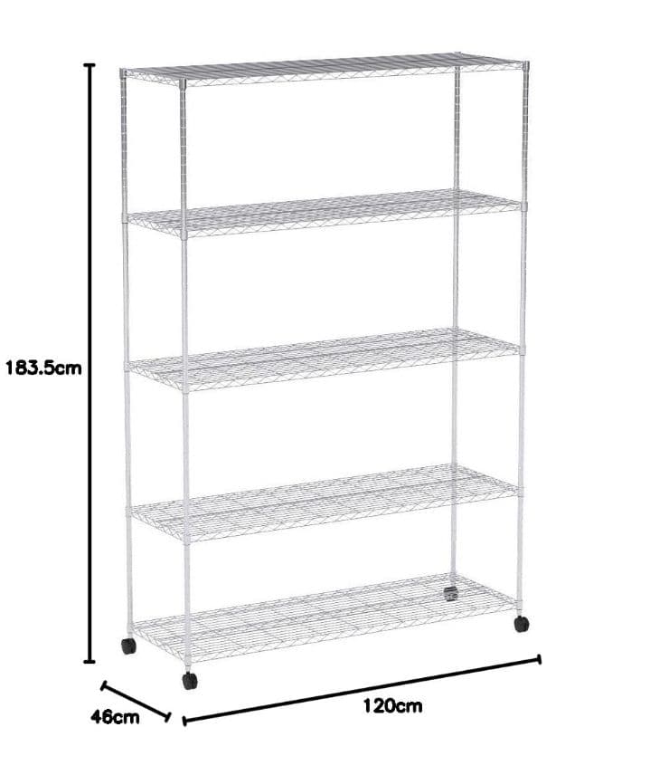 アイリスオーヤマ メタルラック 本体 幅120 5段 SE-1218 つ214