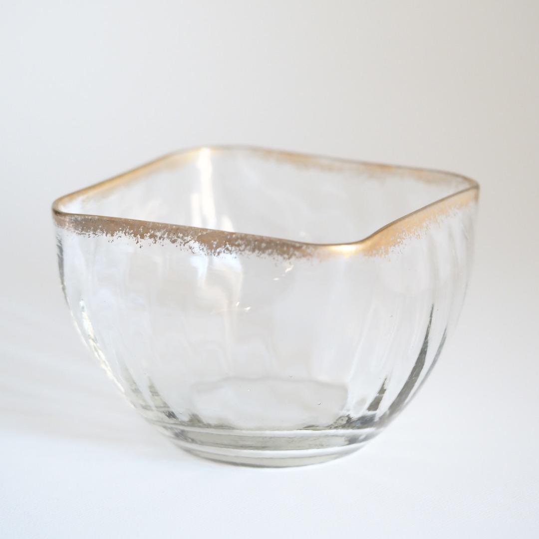 専用ページモーゼル 金彩 鉢 向付 2客セット GT10 / 角鉢 うつわ 懐石