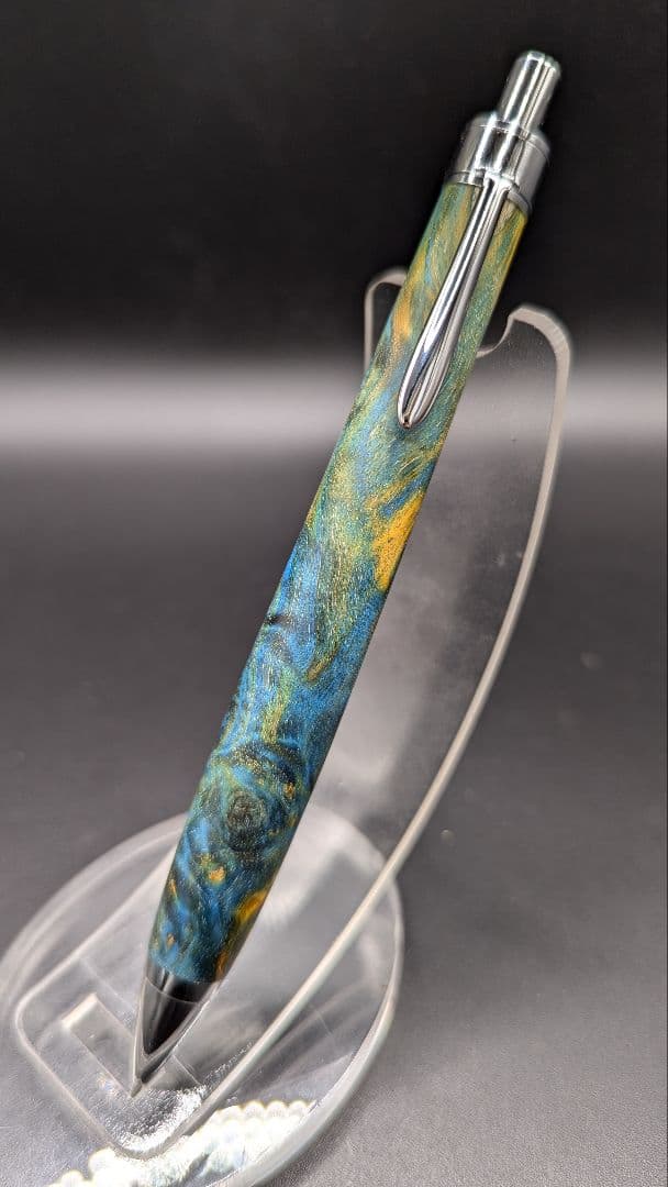 452ペン工房翌檜　スタビライズドウッドバーチバール　木軸シャーペン　ボールペン