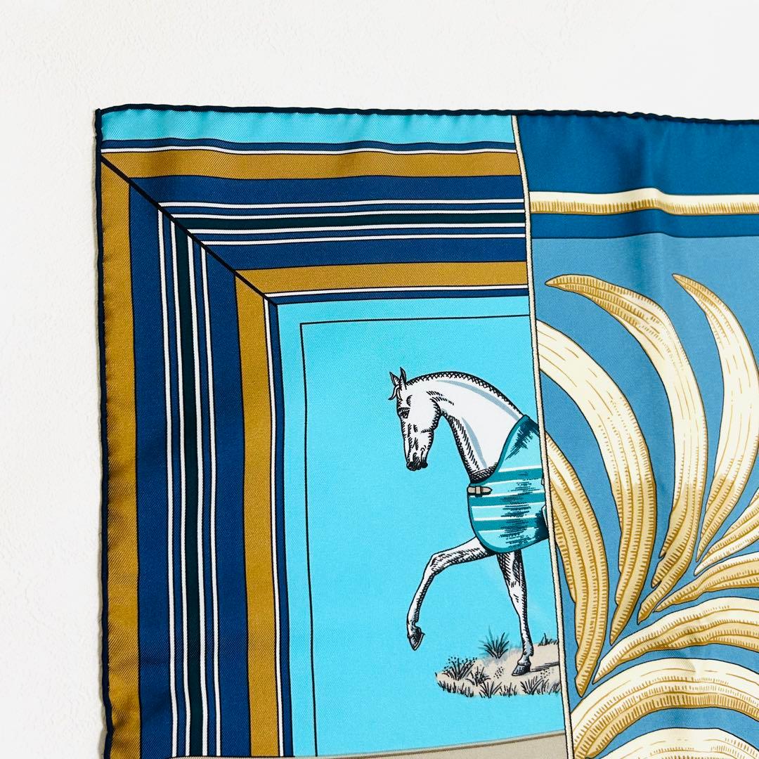 極美品【レア柄】HERMES カレ90　カレからカレへ　パウニー族　王者の虎