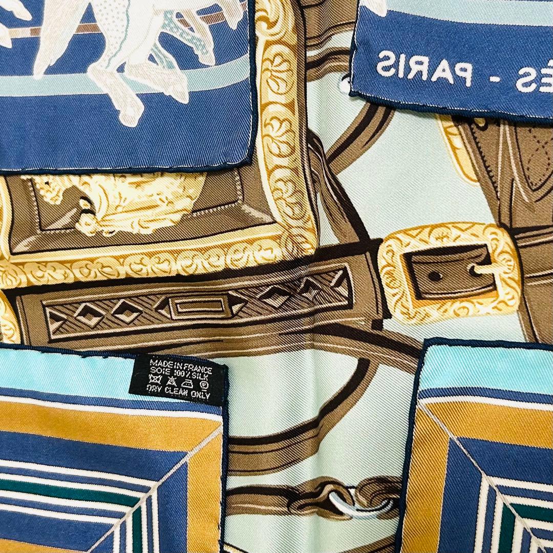 極美品【レア柄】HERMES カレ90　カレからカレへ　パウニー族　王者の虎