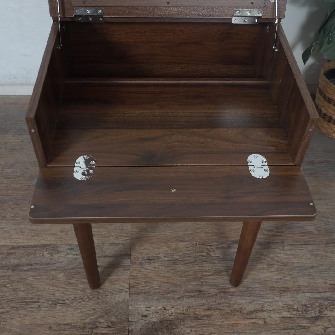 【新品】ドレッサーセット　デスク兼用　コンパクト　スツール付き　アンティーク風