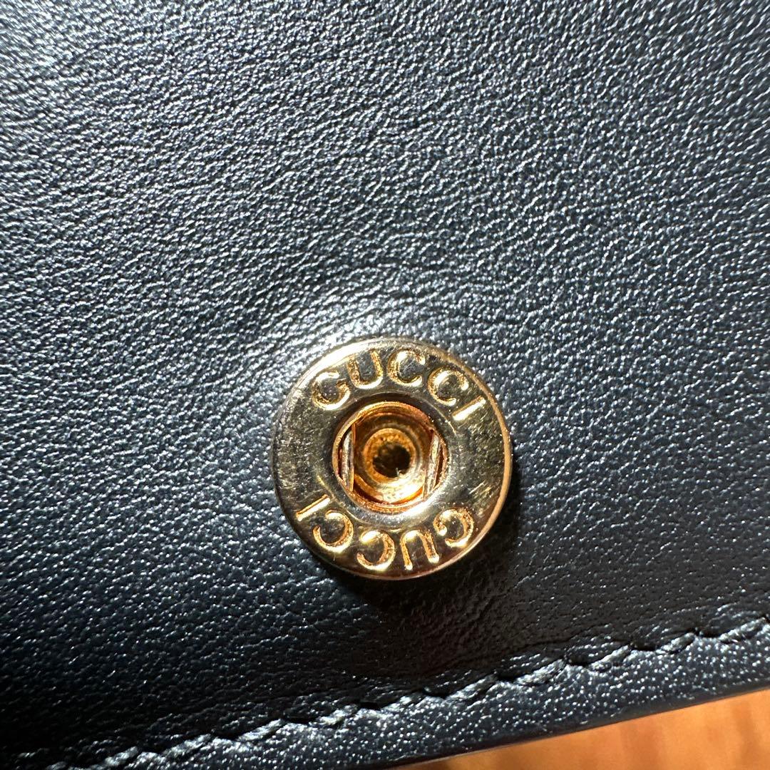 GUCCI グッチ GG柄 金の蜂 Bee 二つ折り 小さめ財布 ベージュ系