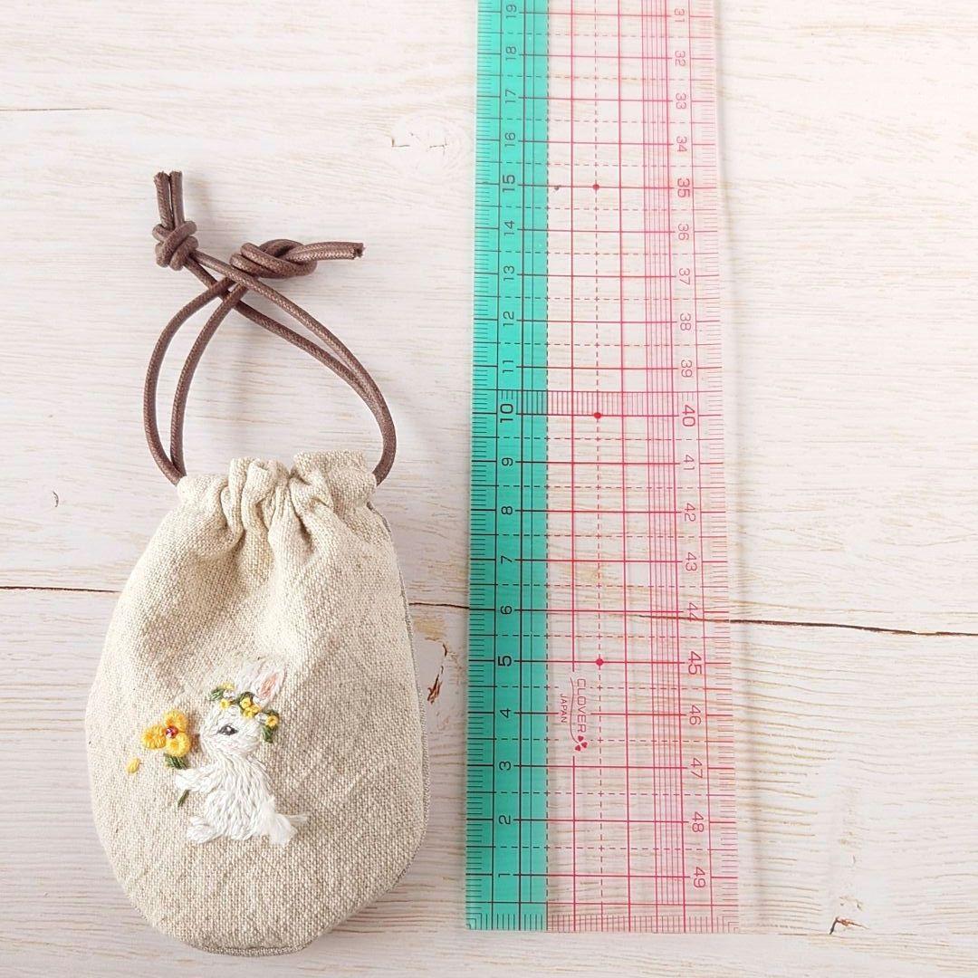 ちっちゃな巾着サシェ/詰替えタイプ【うさこと黄色い花】