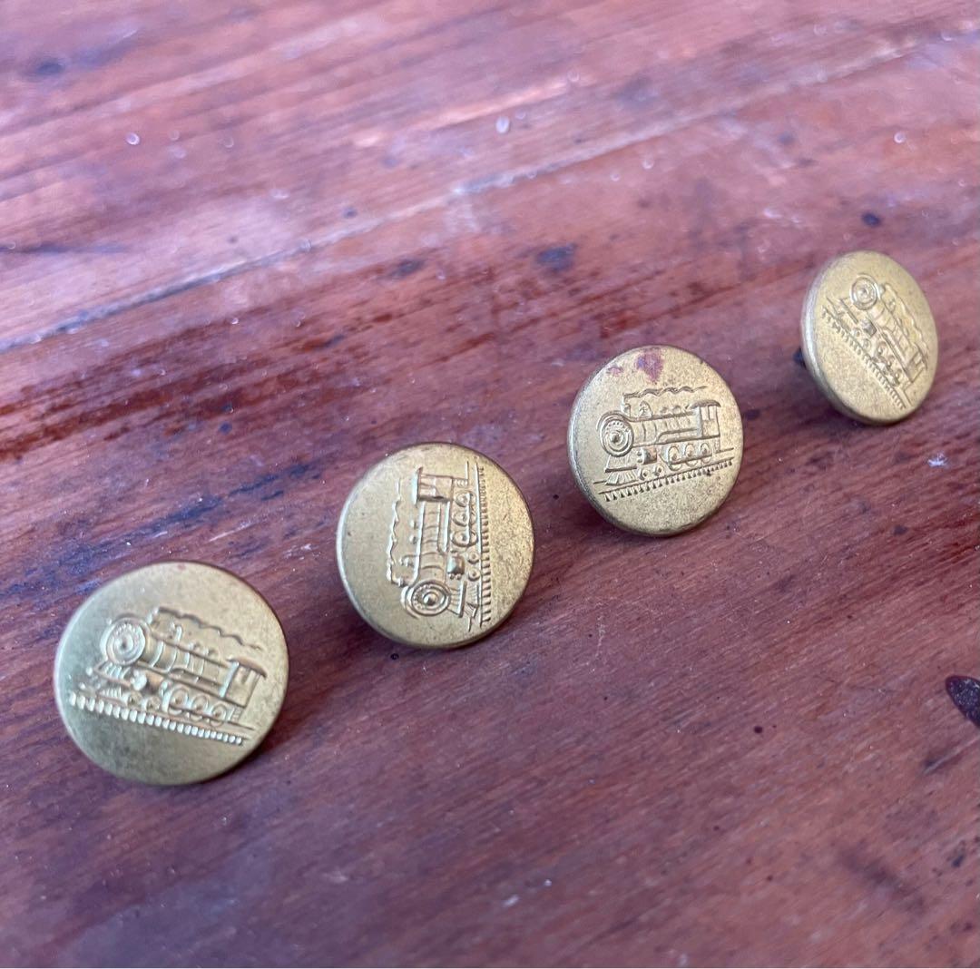 1930年代 機関車チェンジボタン / ヴィンテージ / カバーオール