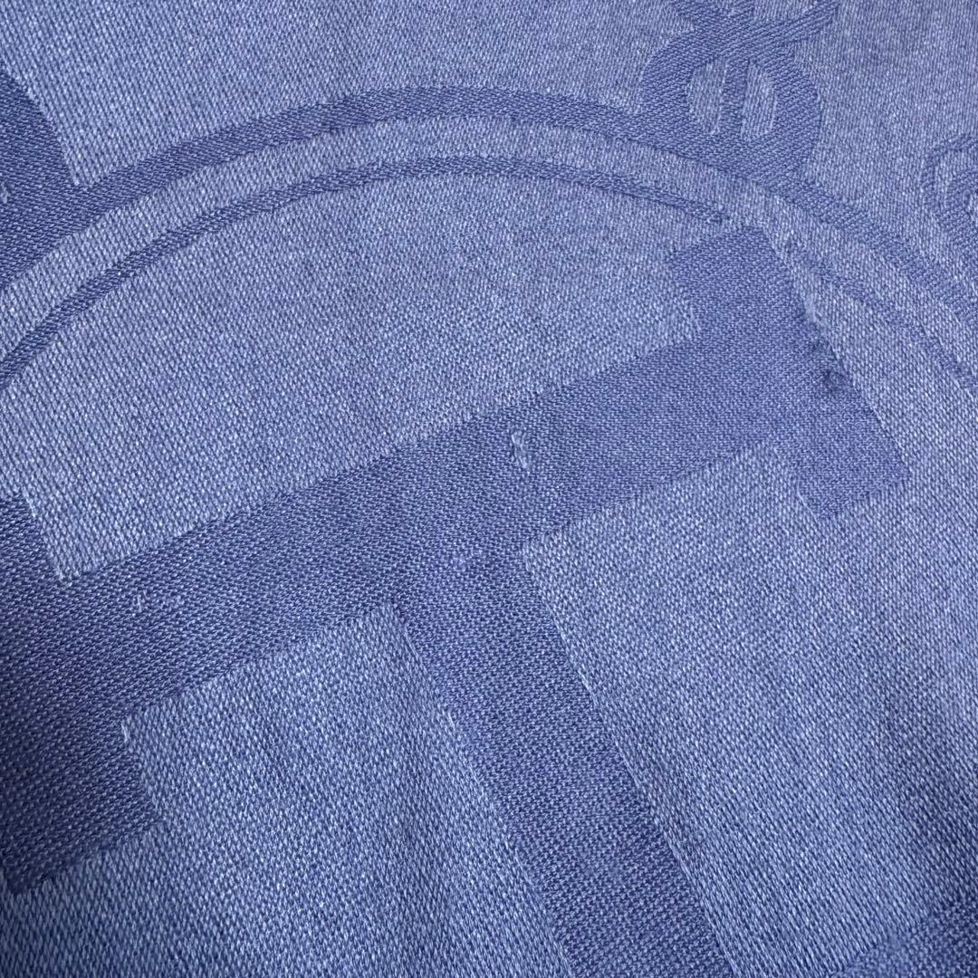 美品　エルメス　ニューリブリス110 カシミアシルク　カシシル　カレジェアン