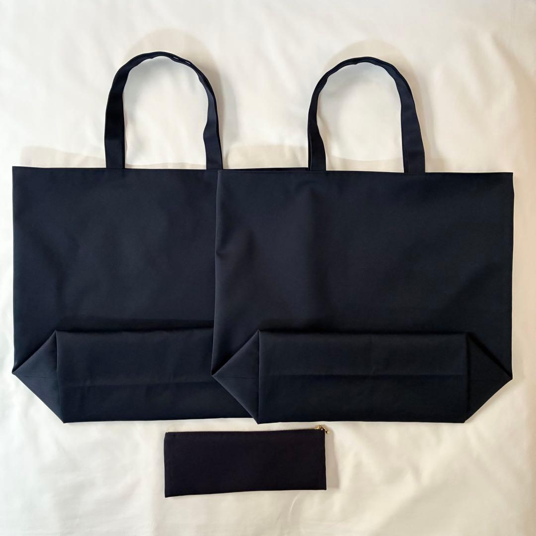 こん様　手刺繍　ビッグトート2点　小物入れ　お受験