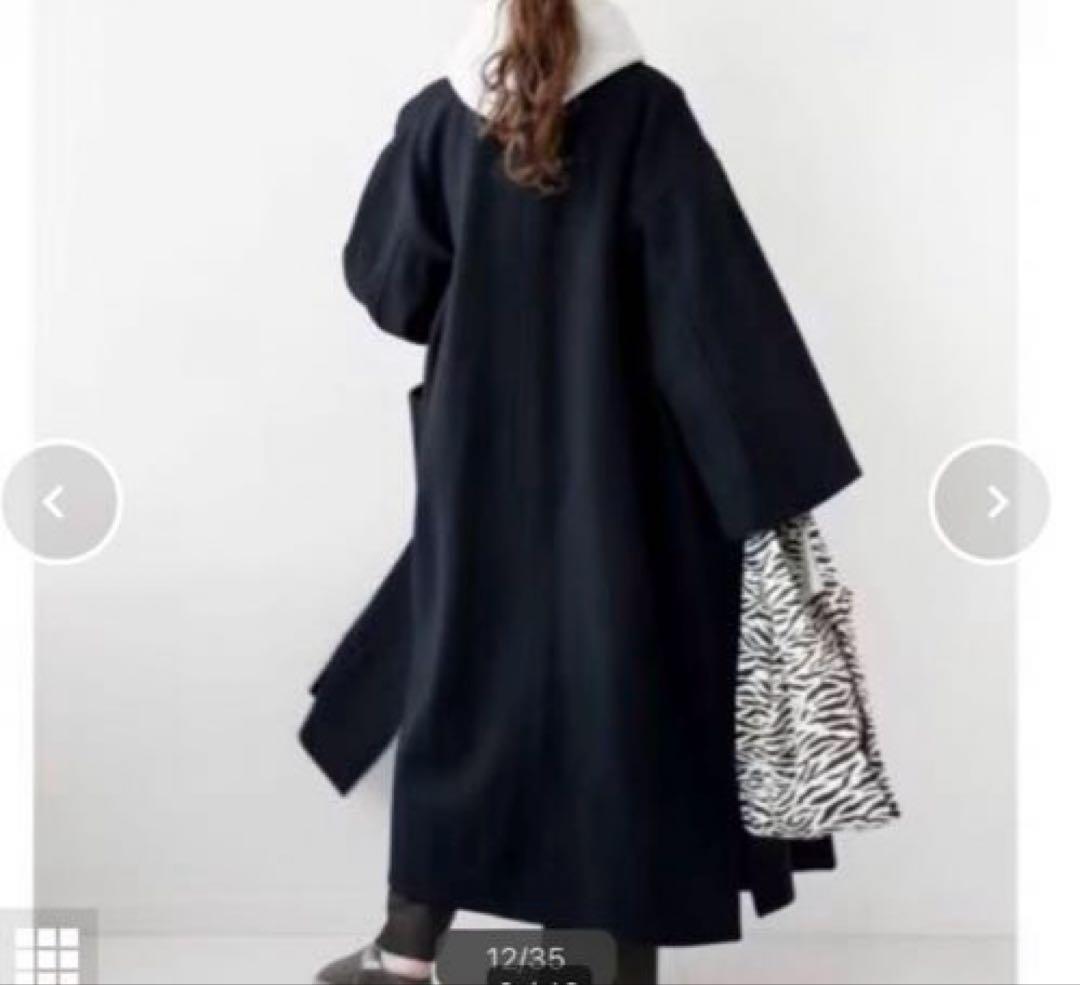 オーバーサイズ　フラット　厚手　ロングコート　ロンドントラディション