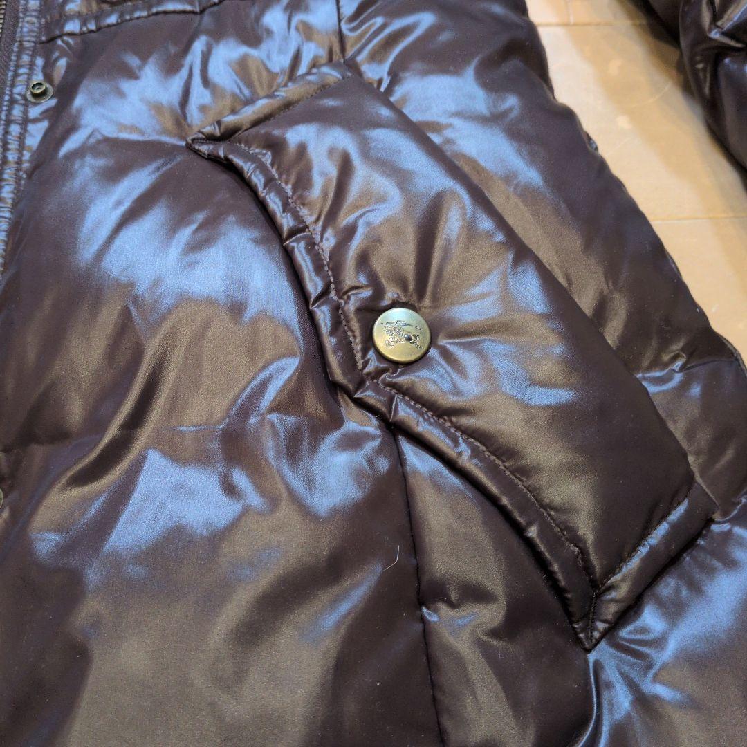 バーバリー ノバチェック 茶 38 ロングダウン 新品未使用