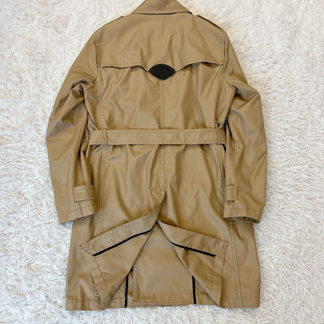 美品 COACH ダブル ロング トレンチコート ベージュ メンズ アウター M