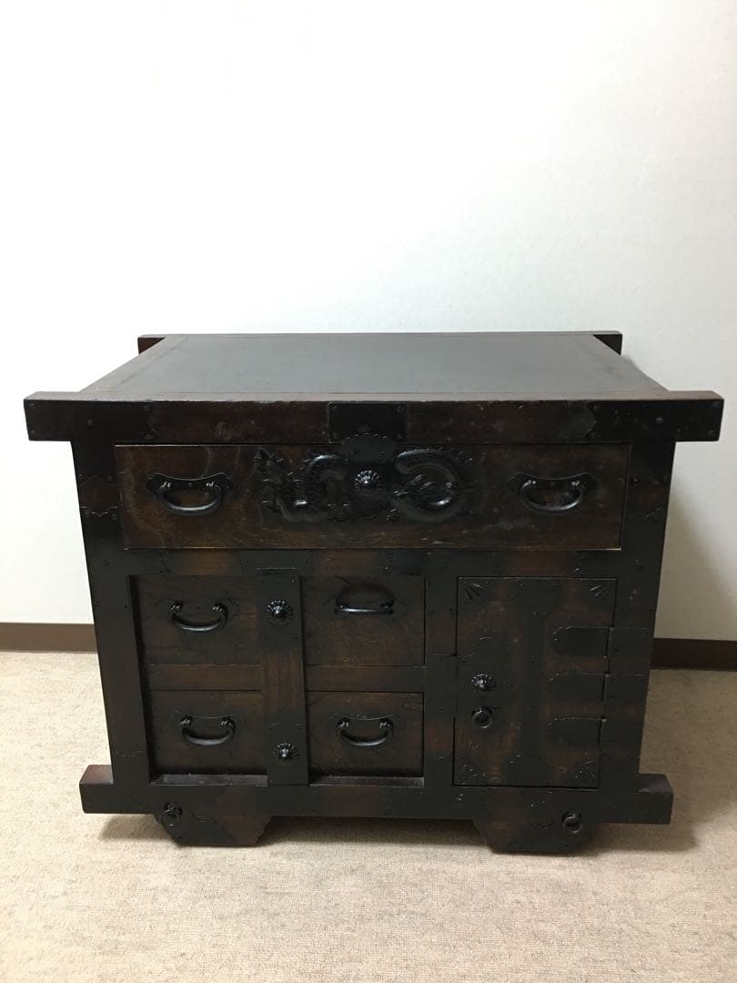 アンティーク　民藝コロ付きミニ和ダンス