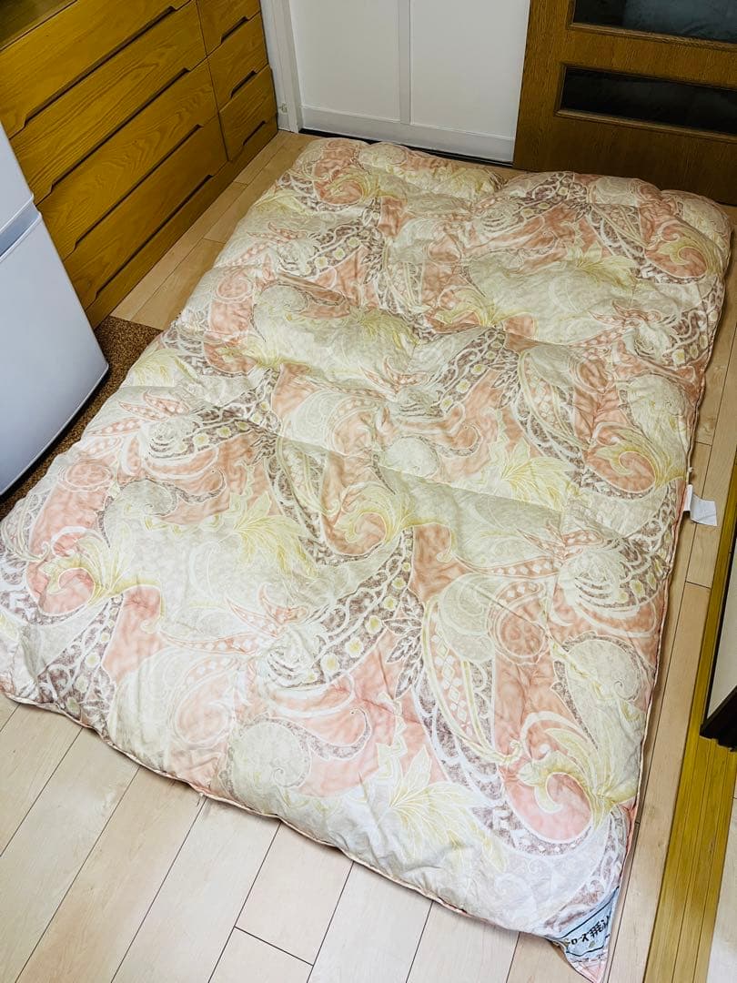 vic0717 京都西川　ローズ羽毛布団 シングルサイズ ピンク系