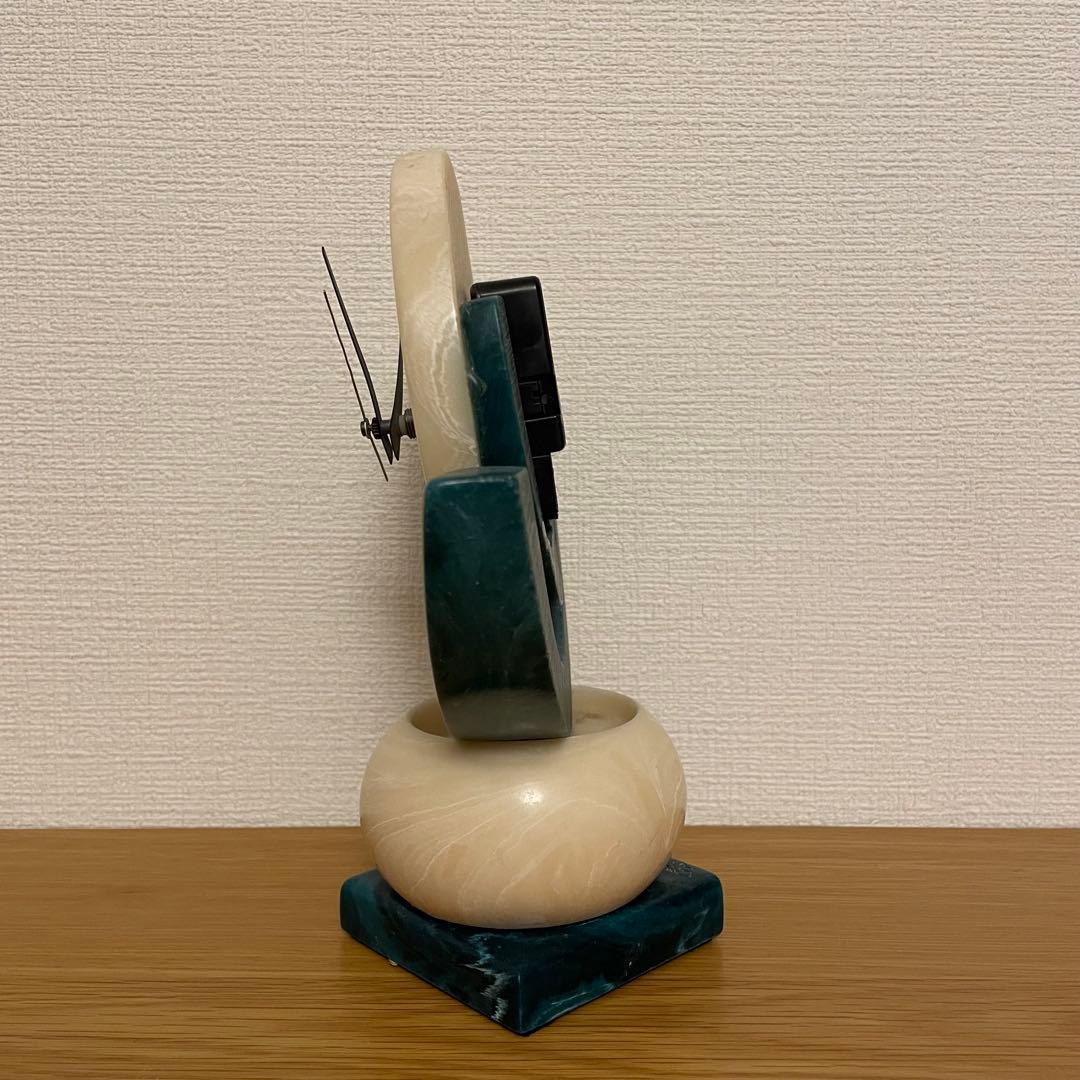 ※最終お値下げ 80's made in USA ポストモダン 大理石 置き時計