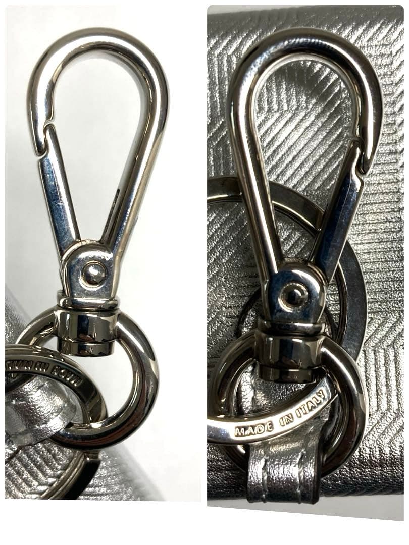 美品　フェンディ　ナノバゲット　チャーム　キーホルダー　キーリング　シルバー　袋