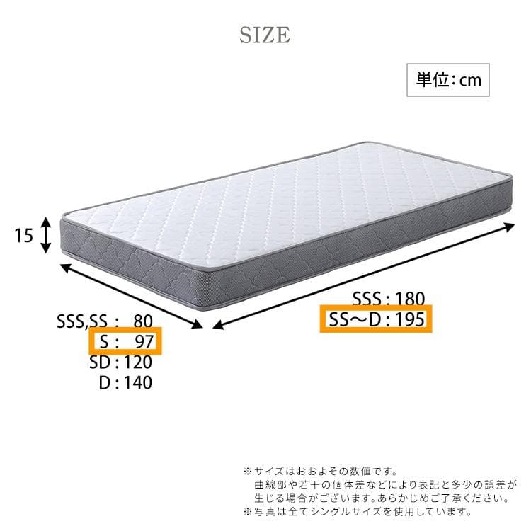 ボンネルコイルマットレス シングルサイズ ホワイト [7191]