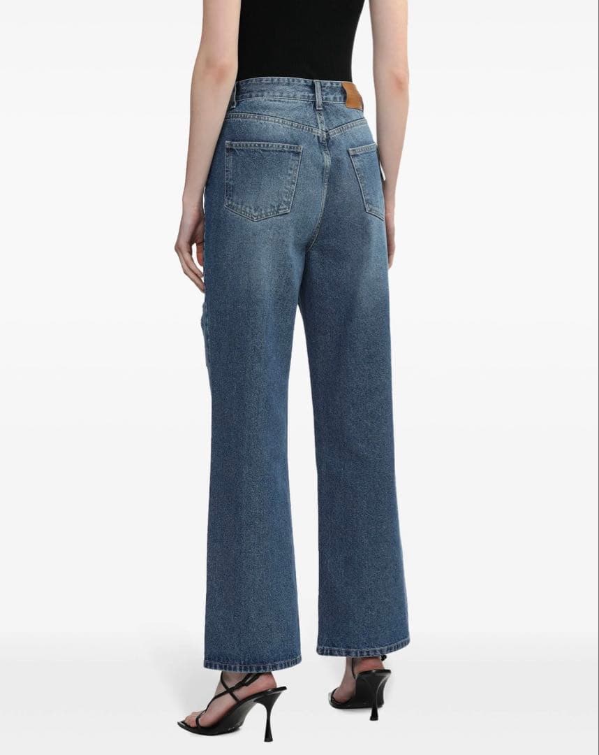 Rokh ロク ダメージ フレア デニムパンツ 未使用