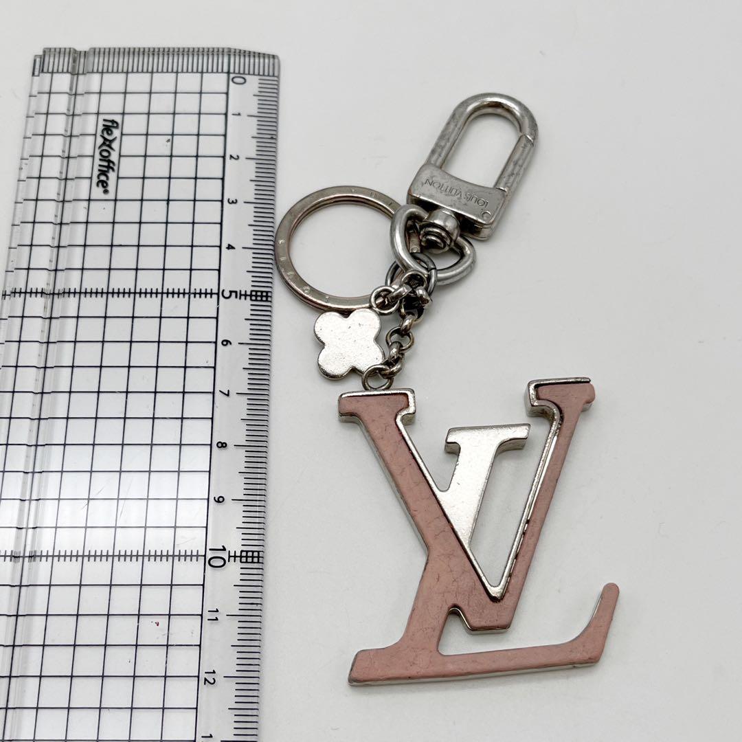 ルイヴィトン ポルト クレ LVカプシーヌ キーホルダー ピンク シルバー