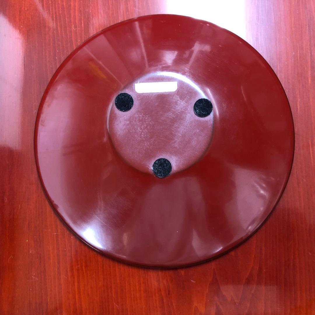 箱瀬淳一氏作　輪島塗デミタスカップ　朱うるみ　秋雨