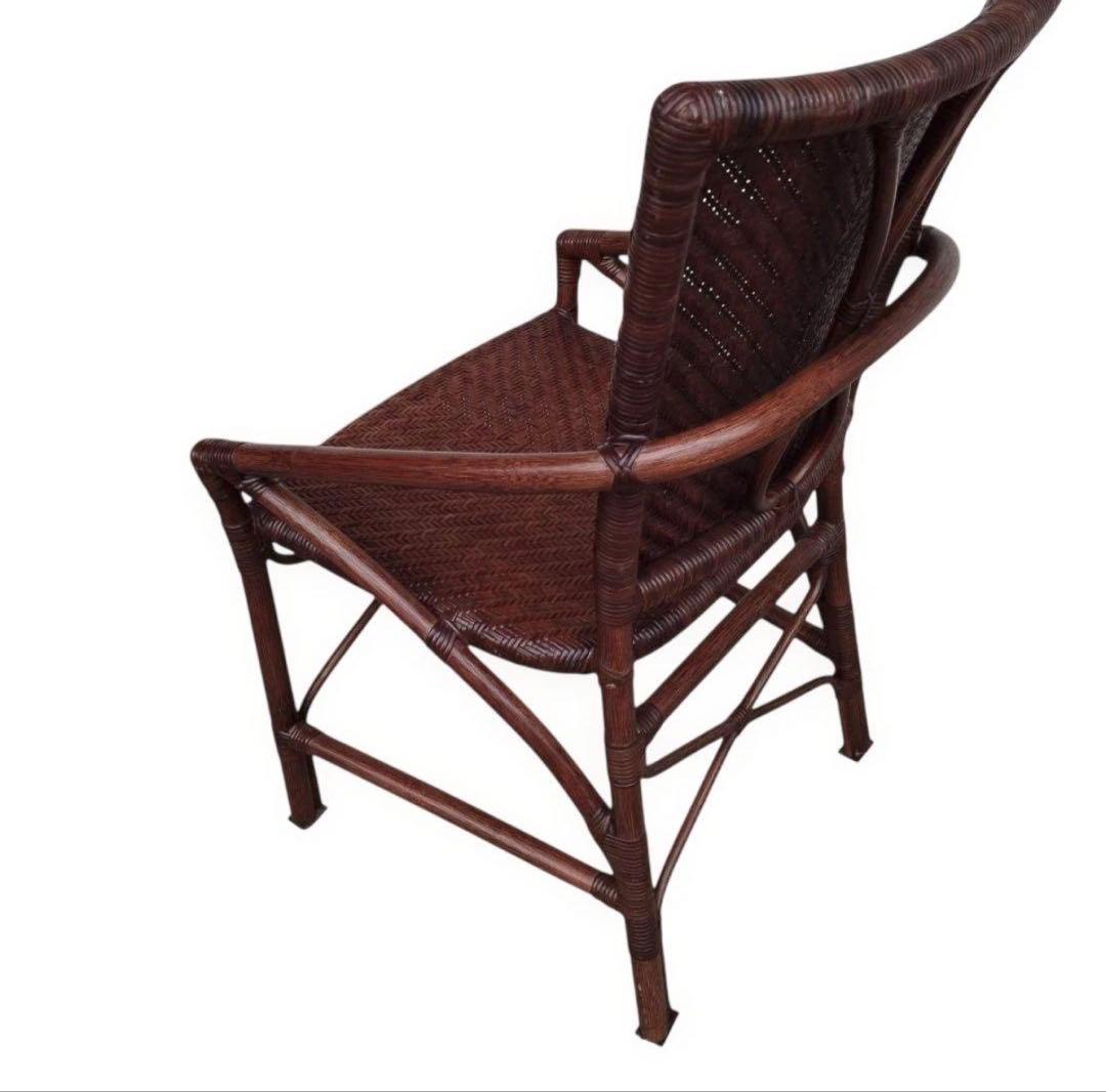 未使用級 Yamakawa ヤマカワラタン　アームチェア　籐製　ラウンジチェア