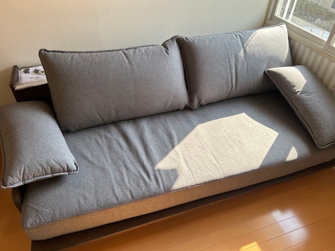 直接受取限定）ニトリ　グレー ソファベッド 2-3人掛け
