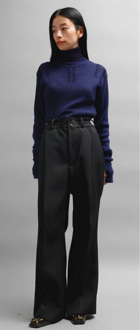 パンツ HEAVY WOOL FLARE TROUSERS SUBLATIONS