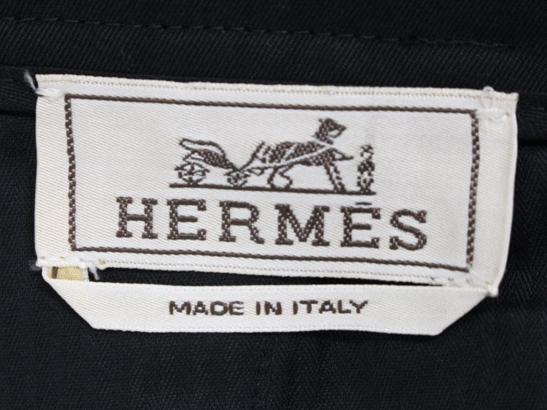 ▲HERMESエルメス センタープレス ワイドパンツ ウエストベルト