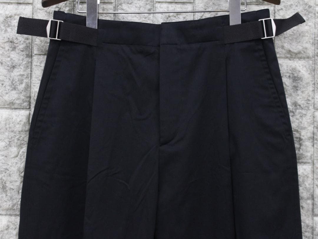 ▲HERMESエルメス センタープレス ワイドパンツ ウエストベルト