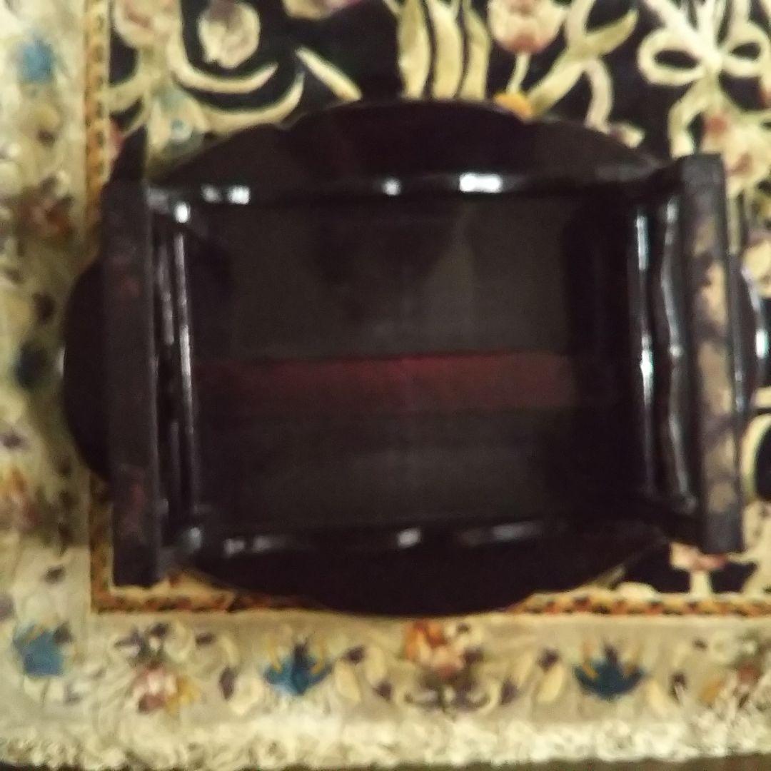 螺鈿細工家具☆折り畳み☆楕円形ローテーブル☆アンティーク