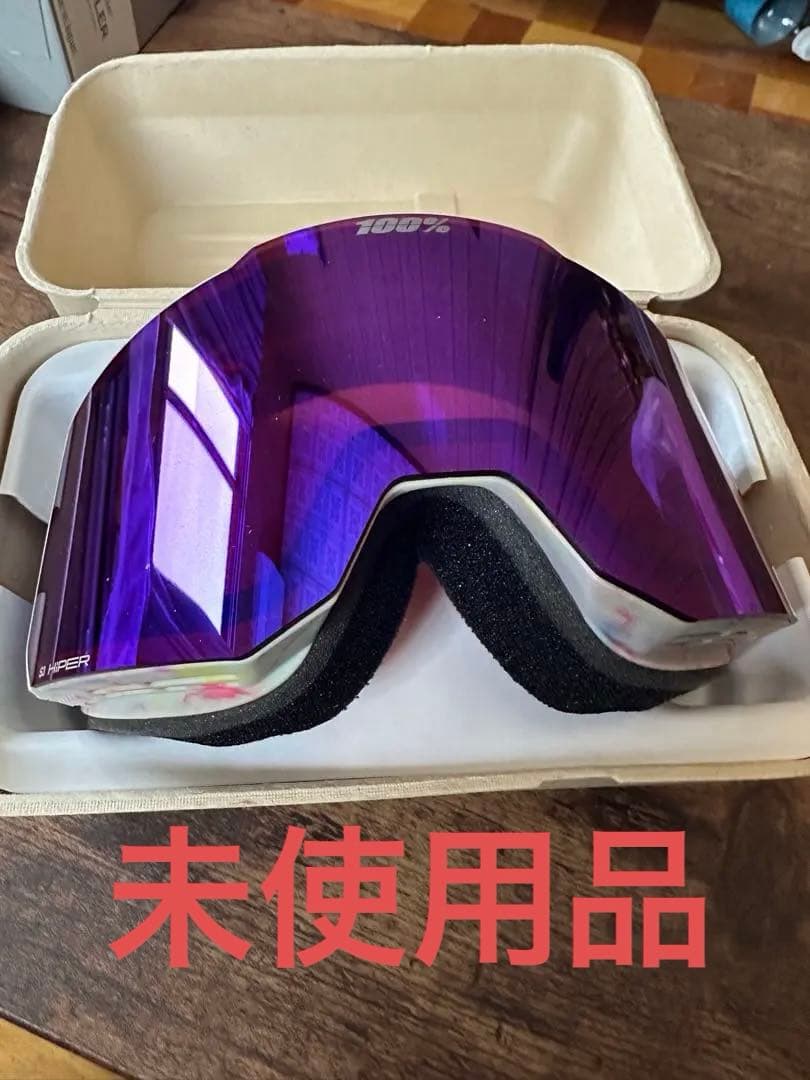 100% パープルレンズ ゴーグル ケース付き