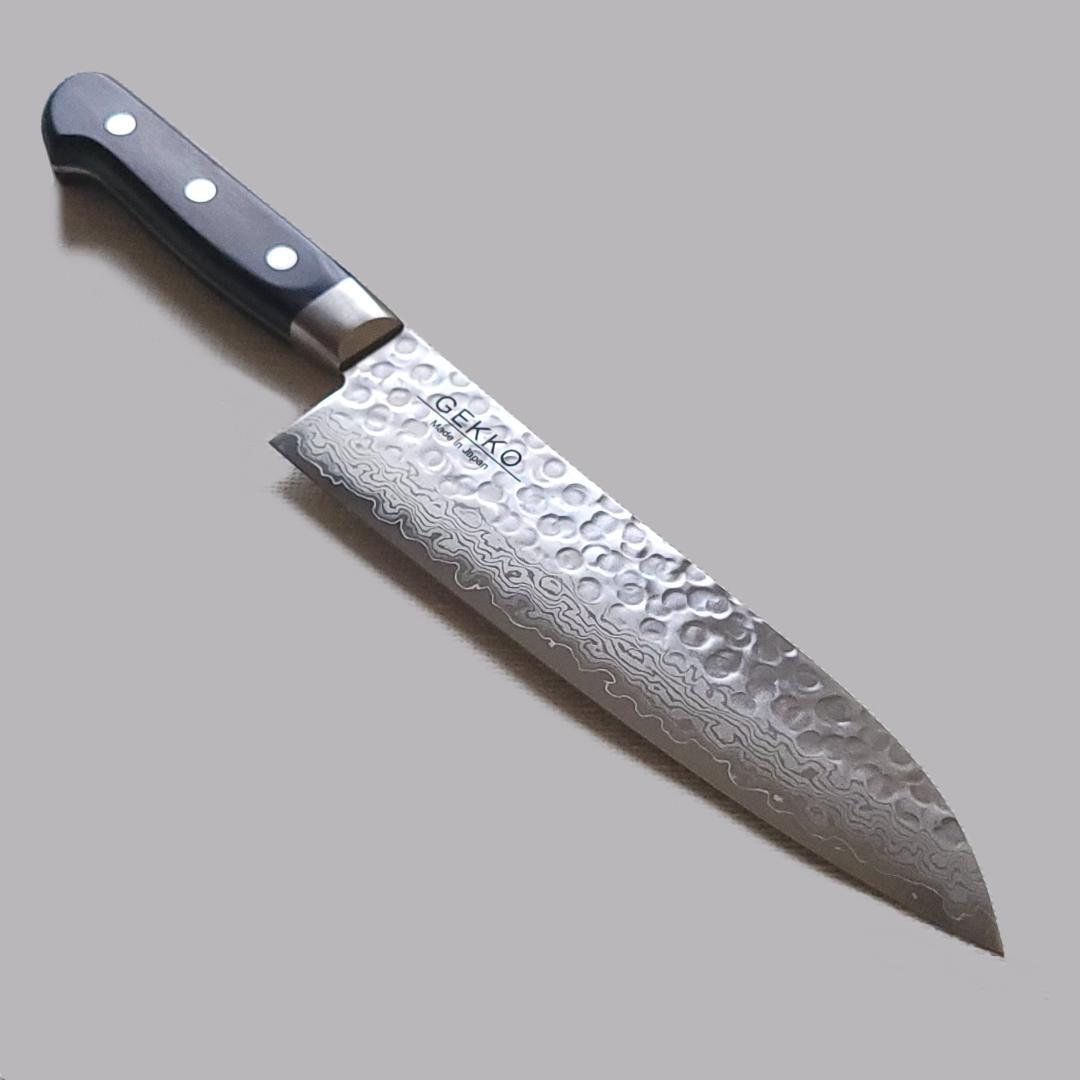 B*R様 日本製 VG10 ダマスカス 三徳包丁185mm 黒柄 G1756E