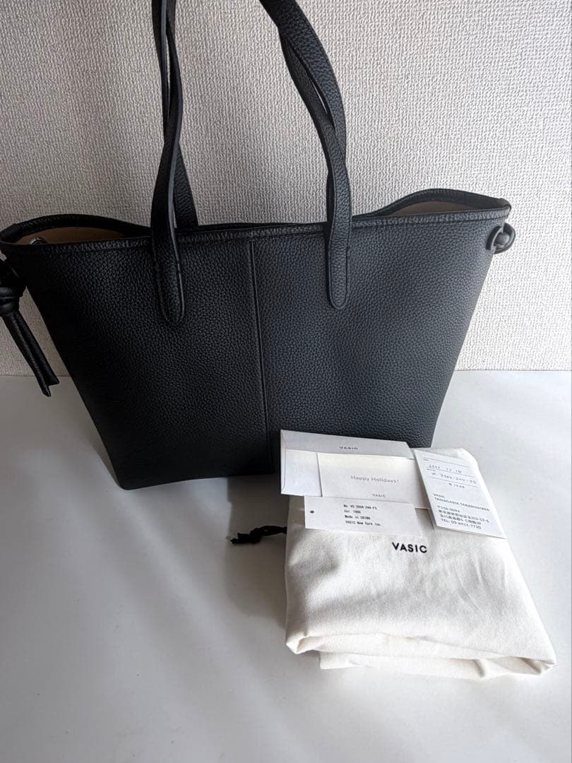 【美品】VASIC SIGN MINI ブラック　トートバッグ
