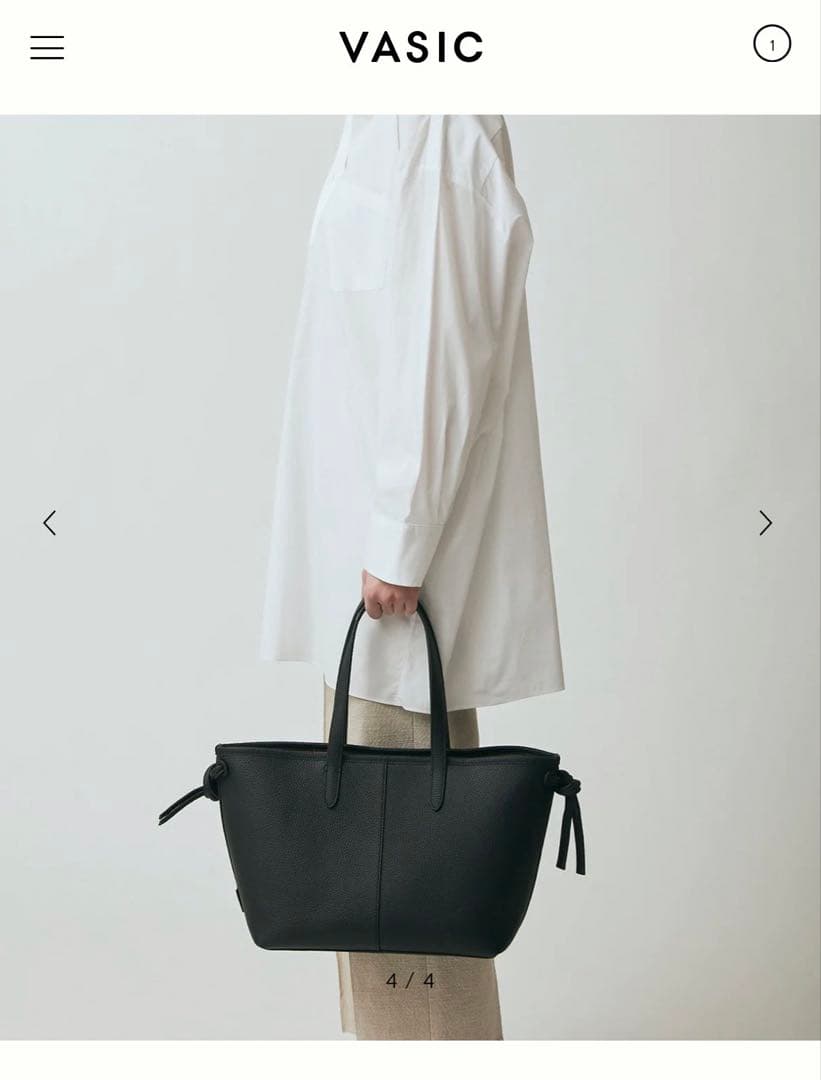 【美品】VASIC SIGN MINI ブラック　トートバッグ