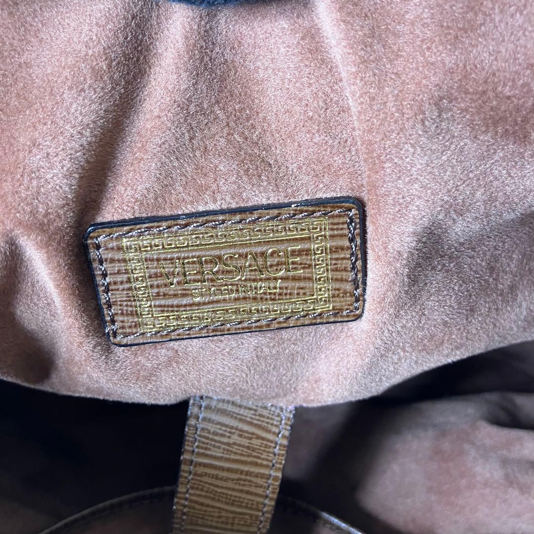 VERSACE✨サンバースト オールレザー 本革 2way ボストンバッグ