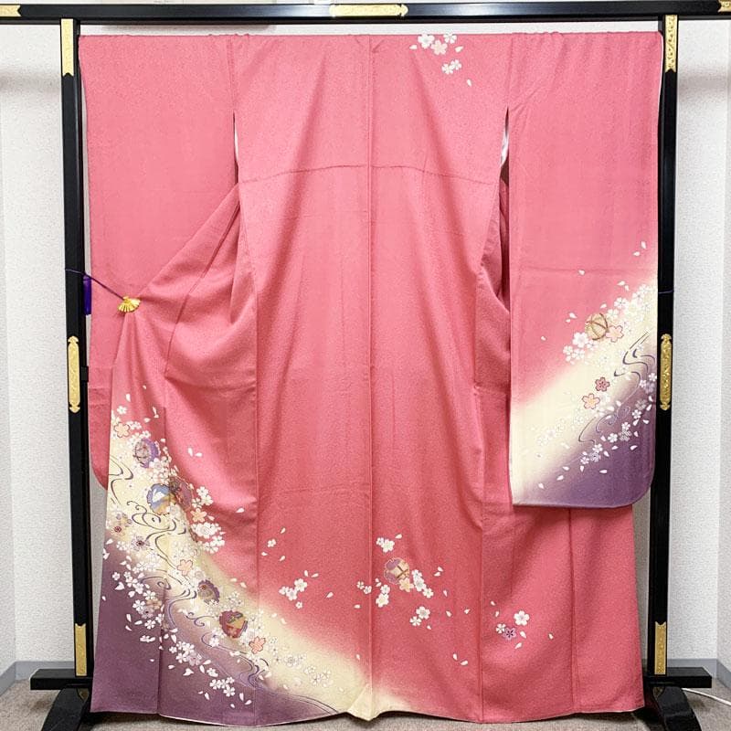 502z31,501y7,小物類☆可愛い！振袖 金駒刺繍 桜 うさぎ☆美品