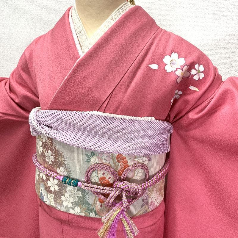 502z31,501y7,小物類☆可愛い！振袖 金駒刺繍 桜 うさぎ☆美品