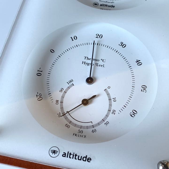 新品 altitude 輸入気象計 フランス製 温度計 湿度計 気圧計 説明書付