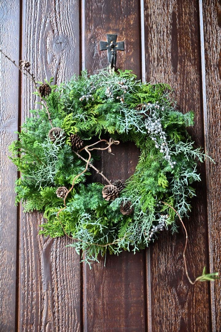 ナチュラルグリーンリース 直径約35センチ前後